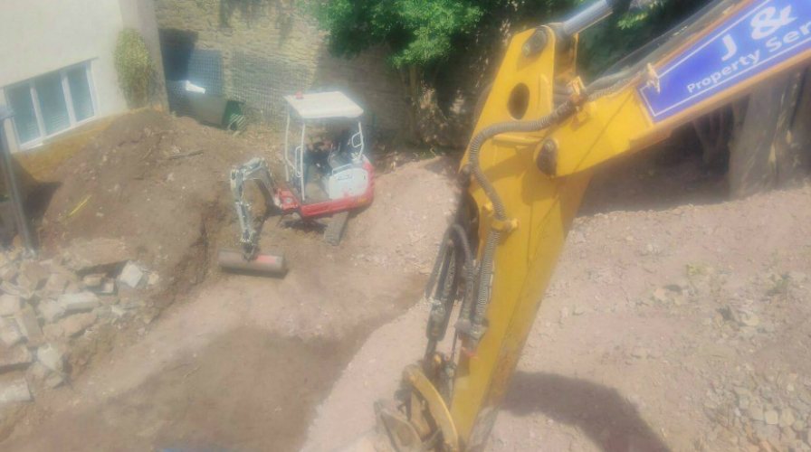 portishead digging out site preparation